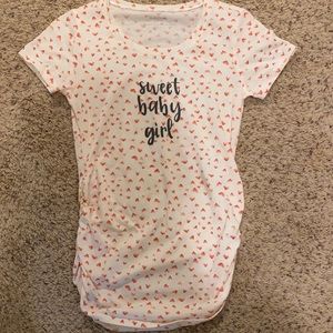 BRAND NEW Motherhood Maternity “sweet baby girl” heart maternity tee!